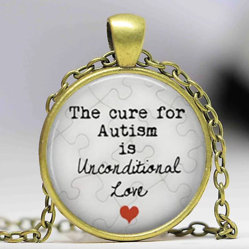 

Newest statement necklace pendant Autism My Child is Autistic Superhero Autism Asperger Necklace Jewelry Gift for Mom or Dad