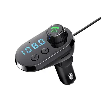 

Bluetooth V5.0 Car FM Transmitter Touch Screen Car MP3 Player Wireless Handsfree Double USB Output High Quality
