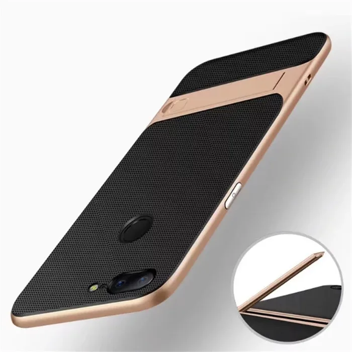 

For Oneplus 5 5T case 360 Protective Kickstand PC+TPU Shock Proof Holder Case For One plus 6 6T Phone back cover