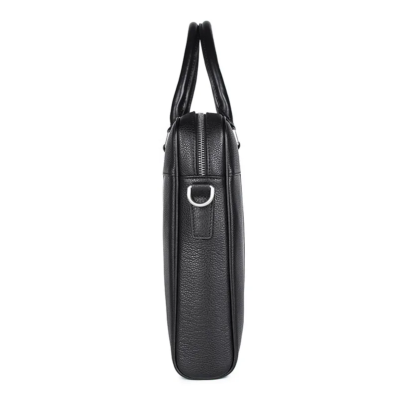 Nesitu Highend Новая черная натуральная кожа А4 14 ''ноутбук офисный мужской портфель Деловые сумки через плечо портфель M7401