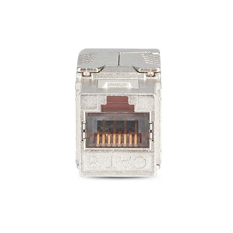 네트워크 RJ45 CAT8 키스톤 잭 모듈 소켓, 완전 차폐 툴리스 타입 지지대, 40G, 2000MHz, PoE ++ 100W 지원