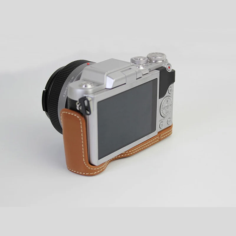 Чехол из натуральной воловьей кожи корпуса для половины камеры Panasonic GX800 GX850 GX900