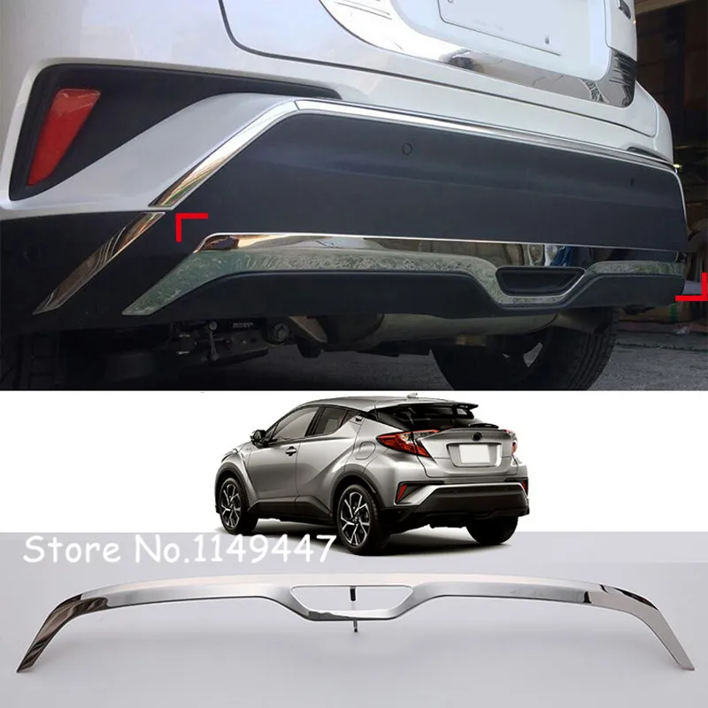 

For Toyota C-HR 2016 2017 2018 Car styling Accessories Stainless Steel Rear Bumper Decorative Plate Cover 1pc