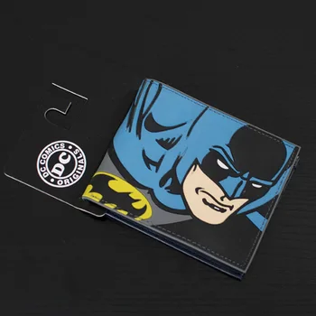 

Comics DC Marvel New Batman Wallet Men Leather Purse Cartoon Anime porte monnaie Famous Brand Casual Wallets