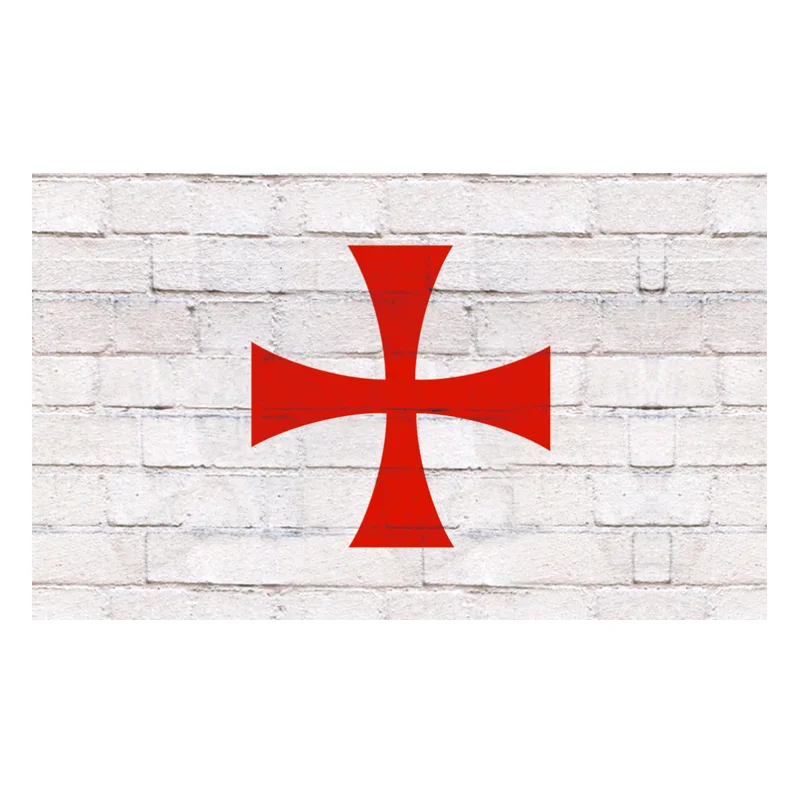 Bandera de los Templarios 90x150 cm Poliéster templo medieval Caballero Cruzado CRUSADER Banner