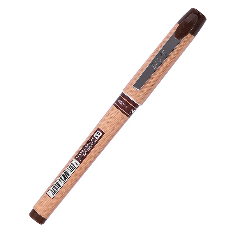Baoke Signature pens, PC2508 office students, neutral pens, wood color, large capacityin Gel