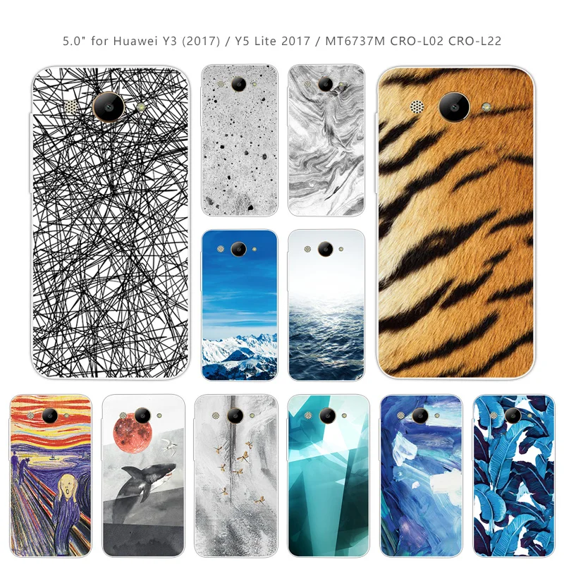Clear TPU for Huawei Y3 2017 Slim Silicone Y5 Lite Thin Gel Landscape Case MT6737M CRO-L02 CRO-L22 |