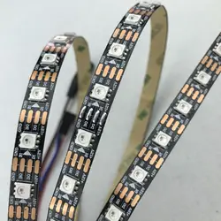 Черный PCB 60 светодио дный s/m WS2815 DC12V адресуемых полный цвет RGB 5050 светодио дный полоска; 5 м/катушка; не-водонепроницаемый; IP33