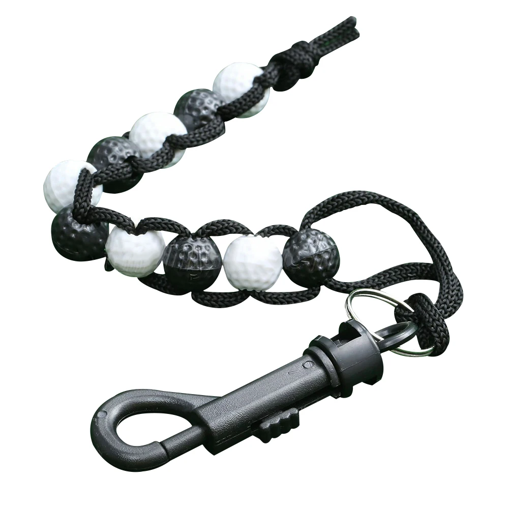 

Golf Score With Clip Portable Professional Putt Counter Chain Aid Nylon Training Durable Beads Remenber