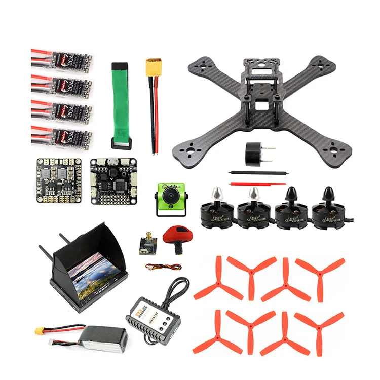 Набор Рам мини-квадрокоптера для TX5-210 210 мм 2,4 г Радиоуправляемый гоночный Дрон ARF SP F3 Caddx Turbo S1 камера ночного видения 5,8G VTX FPV монитор очки - Цвет: Combo 7