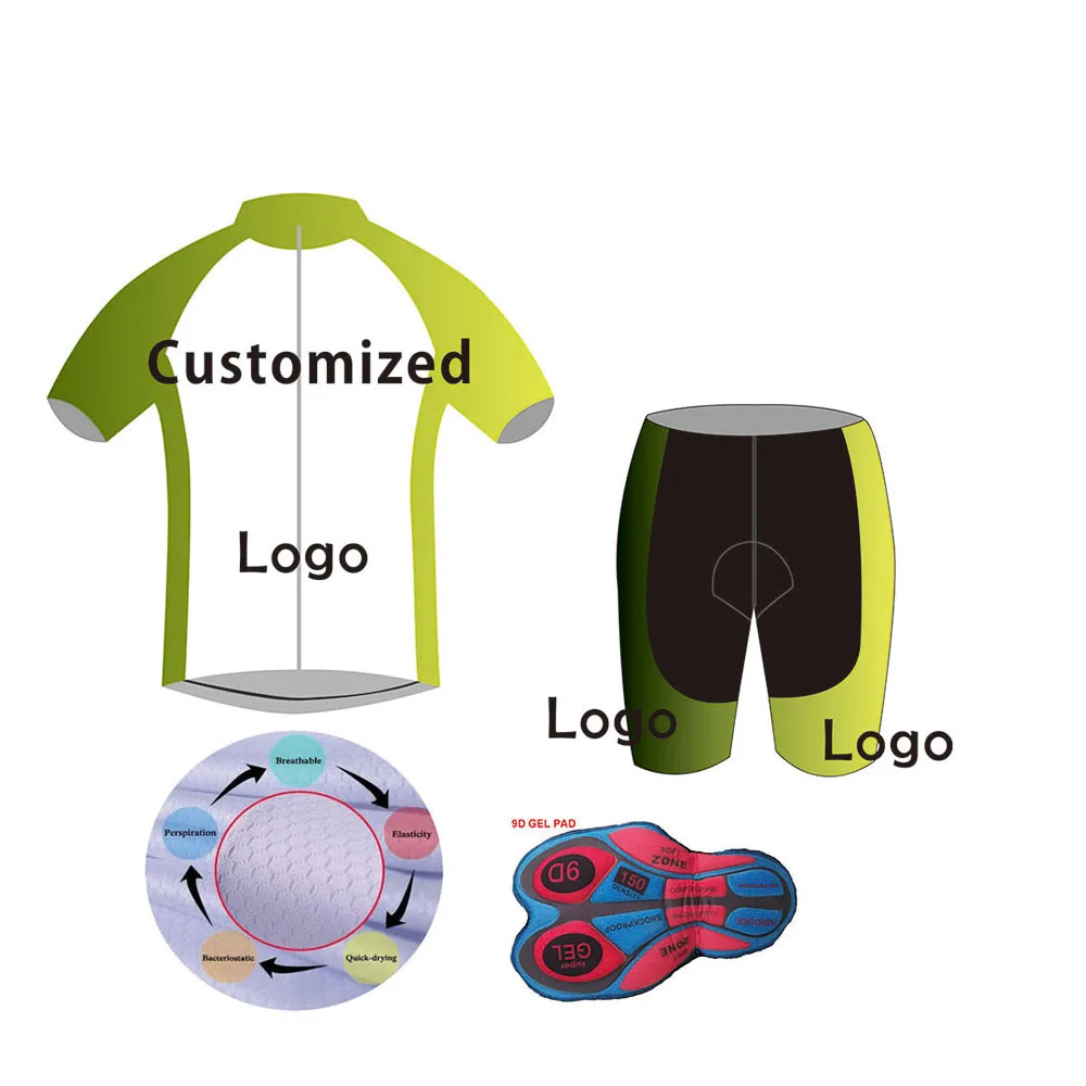 

please send us pictures we make all customized design cycling wear short sleeves jersey bib shorts 9D gel pad sports clothes