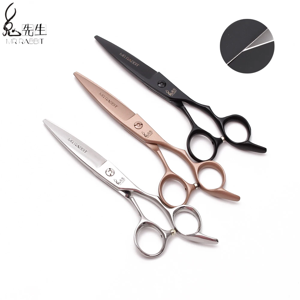 Парикмахерские ножницы 6 &quot17 см 440C Mr Rabbit Micro Sawtooth профессиональные для стрижки