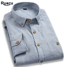 Бренд Ruoru, хлопок, однотонная полосатая рубашка, мужские весенние повседневные рубашки, приталенная рубашка, мужская рубашка, белая, черная, плюс размер 4XL