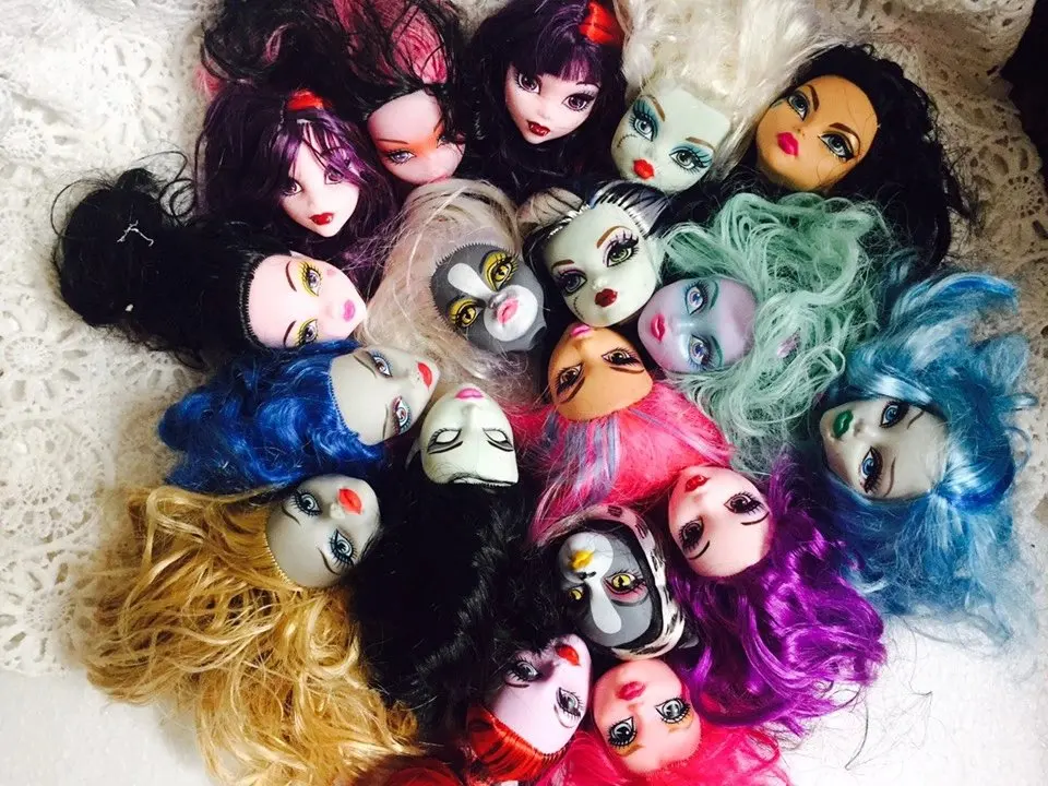 Free Shipping Original High Quality Muiti styles Monster Doll Heads Doll Accessories For Monster Dolls DIY