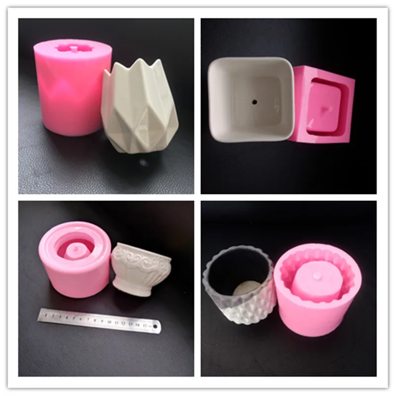 Tanie Glina ceramiczna doniczki formy betonowe sadzarki silikonowe formy do domu stół dekoracyjny rzemiosło dokonywanie kreatywne formy doniczkowe