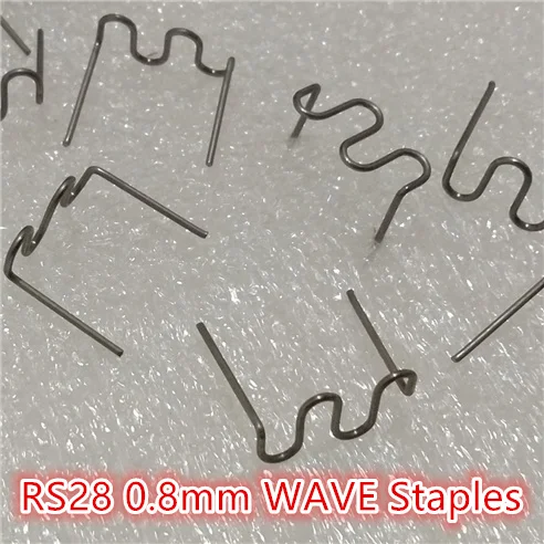 

1000pcs Staples for Hot Stapler Plastic Repair Wave Staples Bumper Bodywork Repairs 0.8mm S Wave Staples 1000pcs Hot Stapler