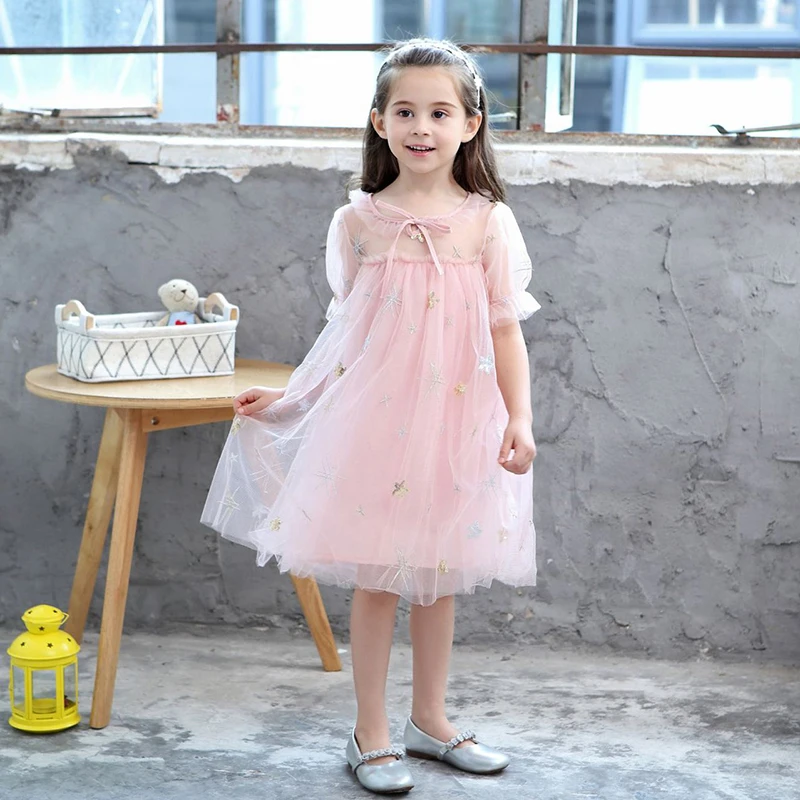 Girls Princess Sequin Stars Dress Kids Summer embroidery Tutu Dress Baby Mesh Birthday Formal Wedding Dress 1 2 3 4 6 7 8 9 Year Girls Princess Sequin Stars Dress Kids Summer embroidery Tutu Dress Baby Mesh Birthday Formal Wedding Dress 1 2 3 4 6 7 8 9 Year