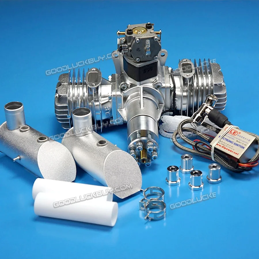

New DLE111 111CC Twin Gasoline Engine w/ Electronic Ignition & Muffler for RC Plane