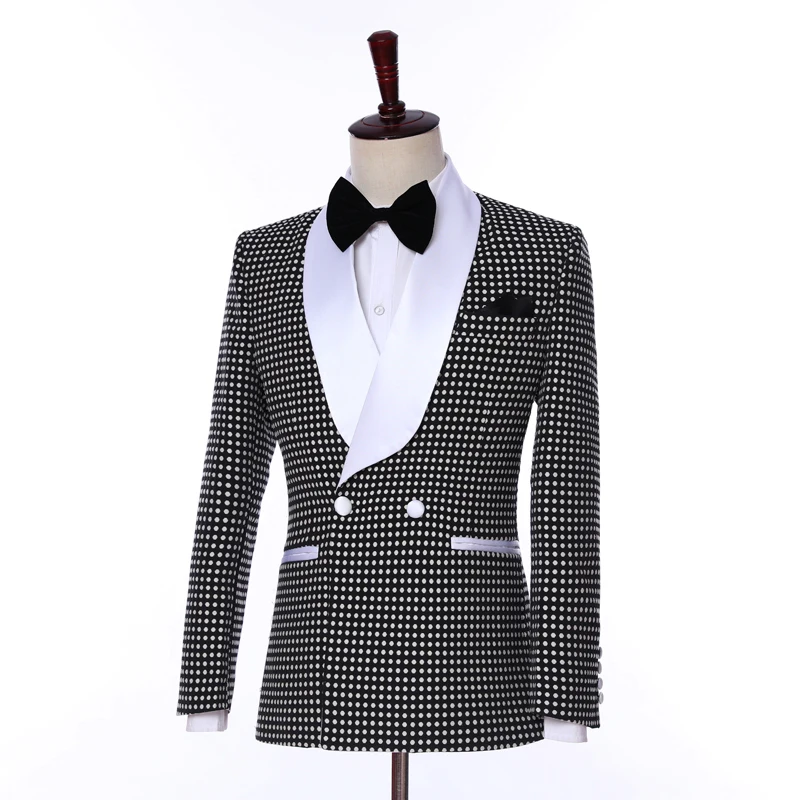Slim Black And Blue Striped 2 Piece Suit Men'S Suit Jacket Double-Breasted Suit Men'S Wedding Suit Groom Tuxedo Slim Black And Blue Striped 2 Piece Suit Men'S Suit Jacket Double-Breasted Suit Men'S Wedding Suit Groom Tuxedo