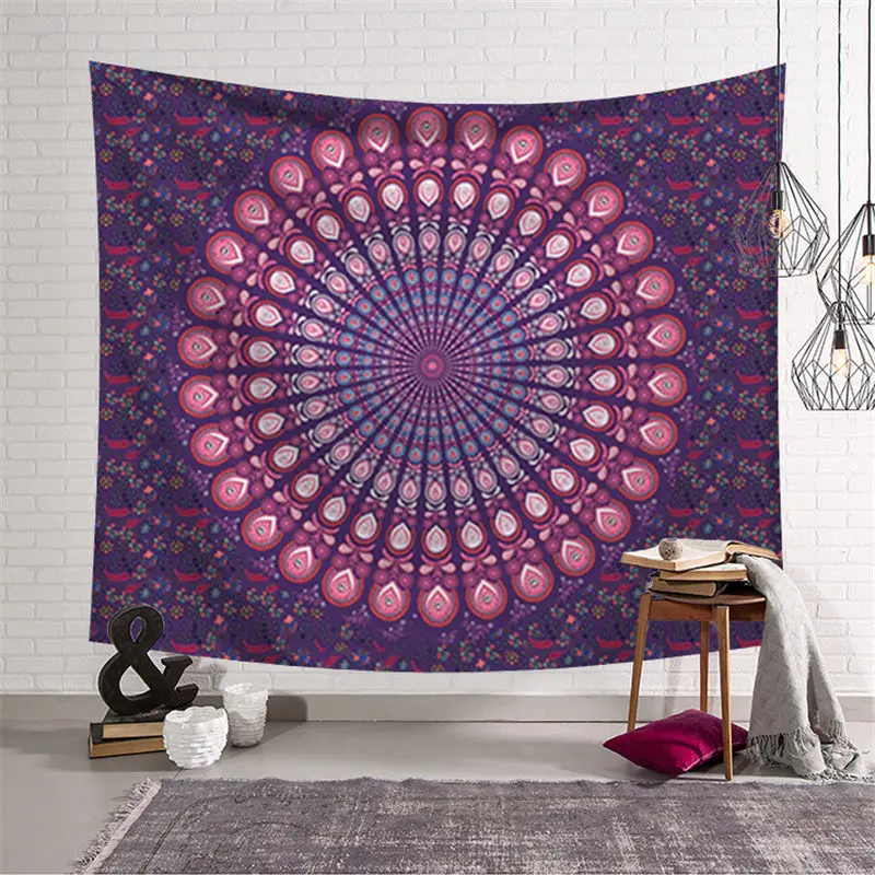 

Indian Mandala Bohemian Style Tapestry Wall Hanging Decor Hippie Yoga Mat Beach Throw Drop Ship