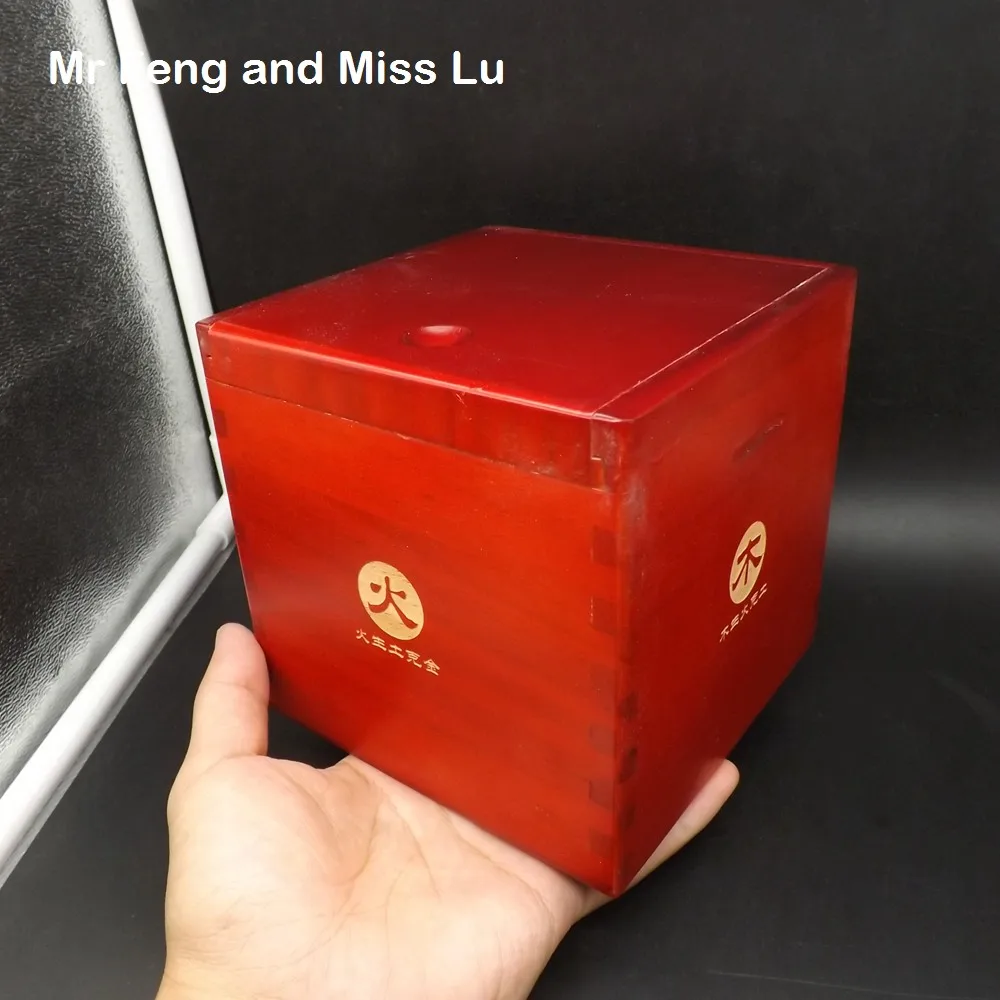 Китайская культура особенность "пять элементов" 13 см деревянная коробка головоломка механизм Игра Головоломка Игрушка секретная коробка