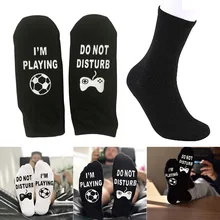 1 пара, игровые хлопковые дышащие носки с буквенным принтом, подарки на день рождения и Рождество, WHShopping