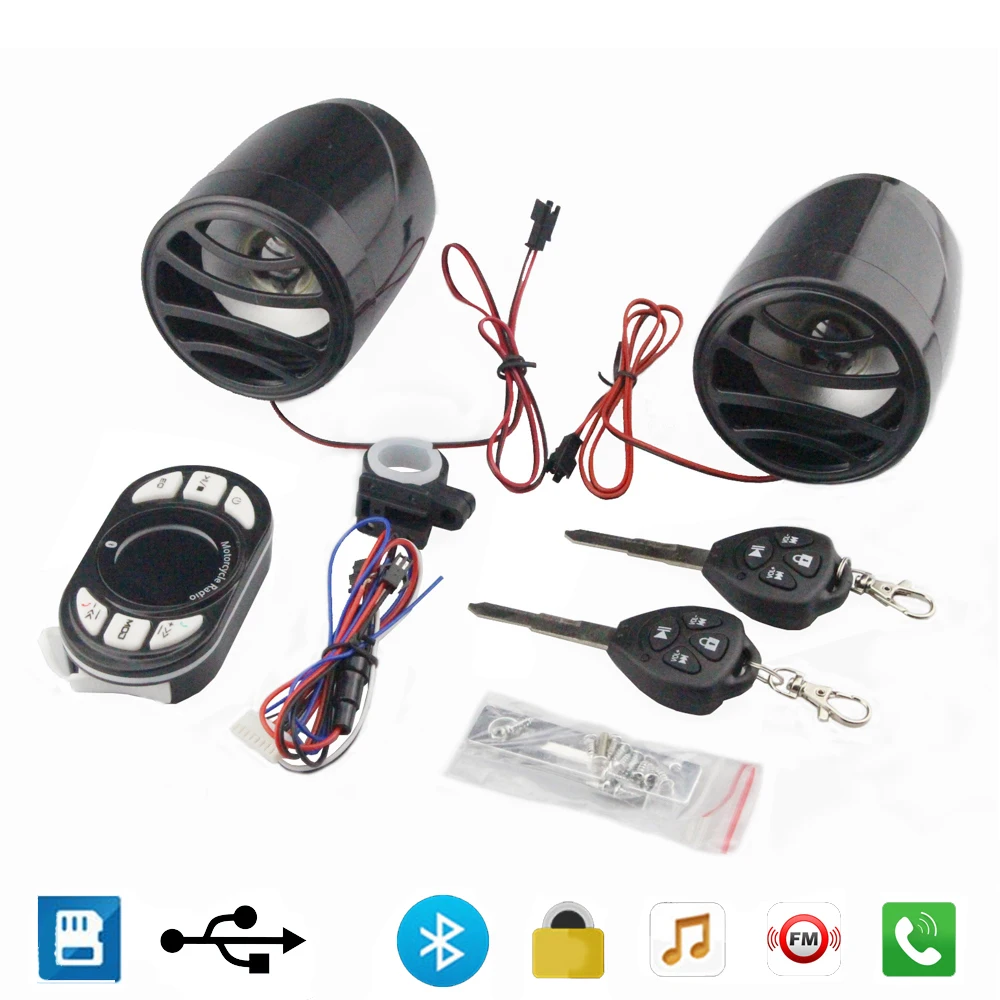 12 В Bluetooth мотоцикл MP3 Руль аудио усилитель стерео колонки FM Музыкальный