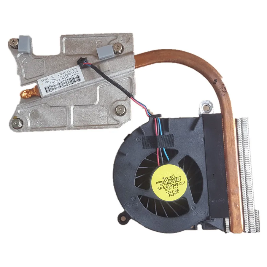 Высокое качество ноутбук система охлаждения процессора для hp 6450B 6550B радиатор вентилятор 613351-001 613349-001 протестированная Быстрая - Цвет лезвия: Heatsink With FAN