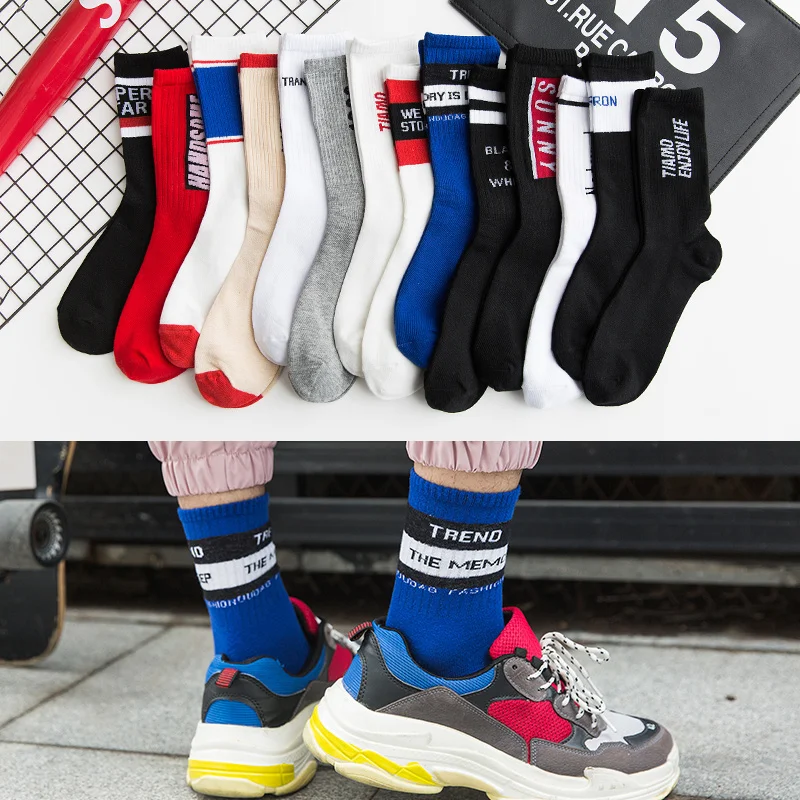 

gifts for men hip hop socks long skateboard calcetines skate funny happy gifts for novelty fashion street styl mens funky