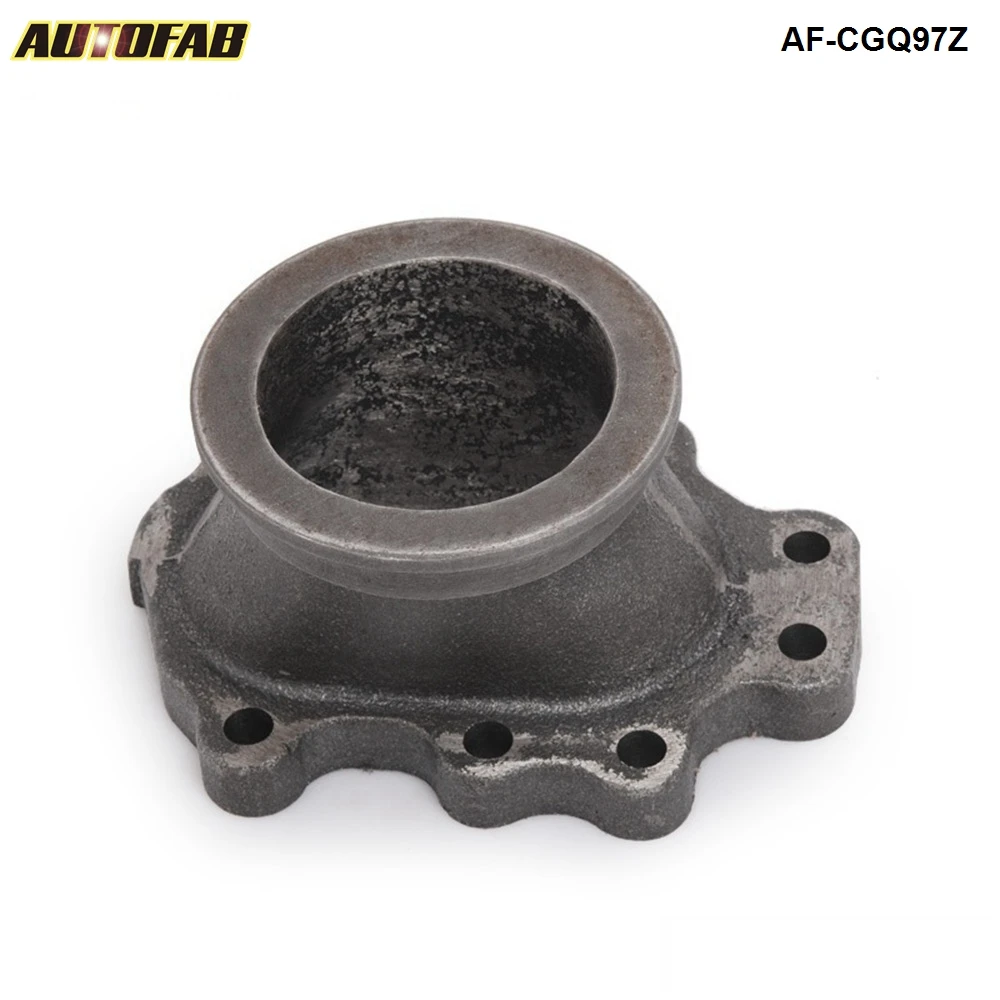 AUTOFAB - T25 T28 GT25 GT28 to 2.5" v band Turbocharge Downpipe Exhaust Manifold Converter Adapter Flange 8 BOLT AF-CGQ97Z