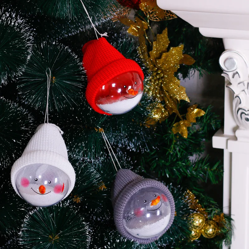 

Happy New Year 2020 Foam Balls Natal Noel Snowman Ball Bauble Hanging Pendant Xmas Tree Ornaments Christmas Decorations for Home
