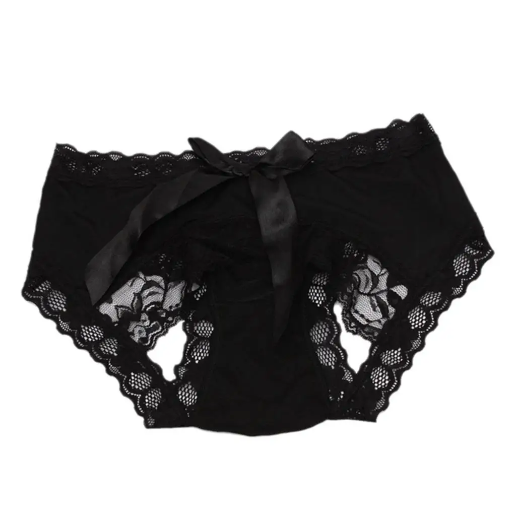 

EAS King So Sexy Lingerie G-string Briefs Open Back Knicker Lace Thongs Panty Mini Underwear Black