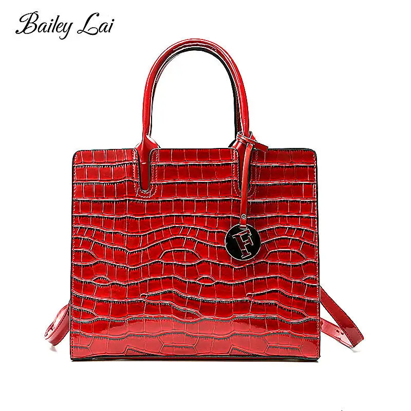 

OLD TANG Women Shoulder Bag Crocodile pattern Fashion Women Handbags Large Capacity Tote Bag Casual PU women Messenger bags