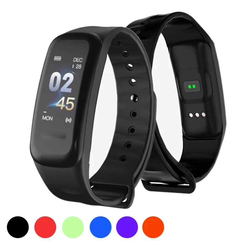 

TapicRay Smart Bracelet C1s Screen Band Color Screen Waterproof Wristband Heart Rate Monitor Fitness Tracker Sport SmartBand