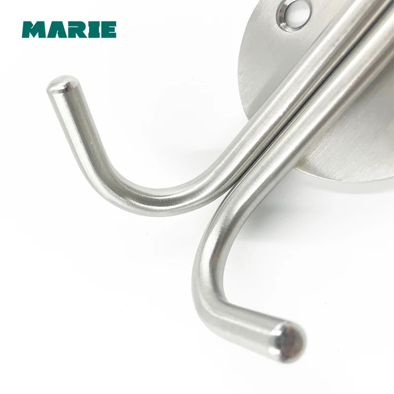 1 set High quality Restroom Tower Holder Wall-mount Stainless Steel hooks Bathroom accessories Clothes Hook HK006