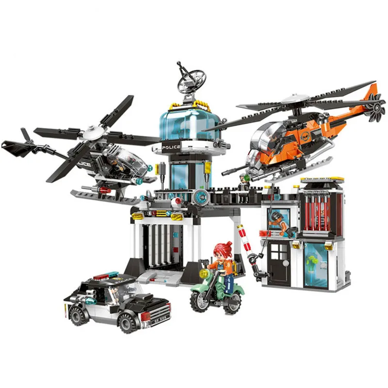 

Creative City Police Series Building Blocks The Police Operational Command Station Set Building Blocks Model Toys for Kids Gift