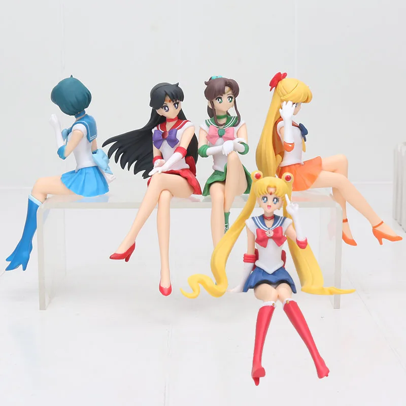 

5 Types 12cm Sailor Moon Break Time Figure Mercury Jupiter Mars Pretty Guardian PVC Action Figure Toys Brinquedos
