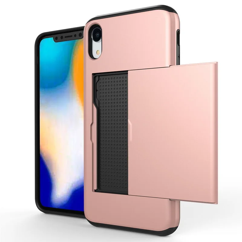 YISHANGOU чехол для телефона с отделениями для карт для iPhone 11 XR XS Max, Гибридный Силиконовый пластиковый чехол 2в1 для iPhone X 6S 7 8 Plus