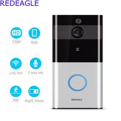 REDEAGLE Смарт-низкая Мощность Батарея Wi-Fi видео Звонок дверь домофон комплект Беспроводной 720 P HD Камера пир сигнализации