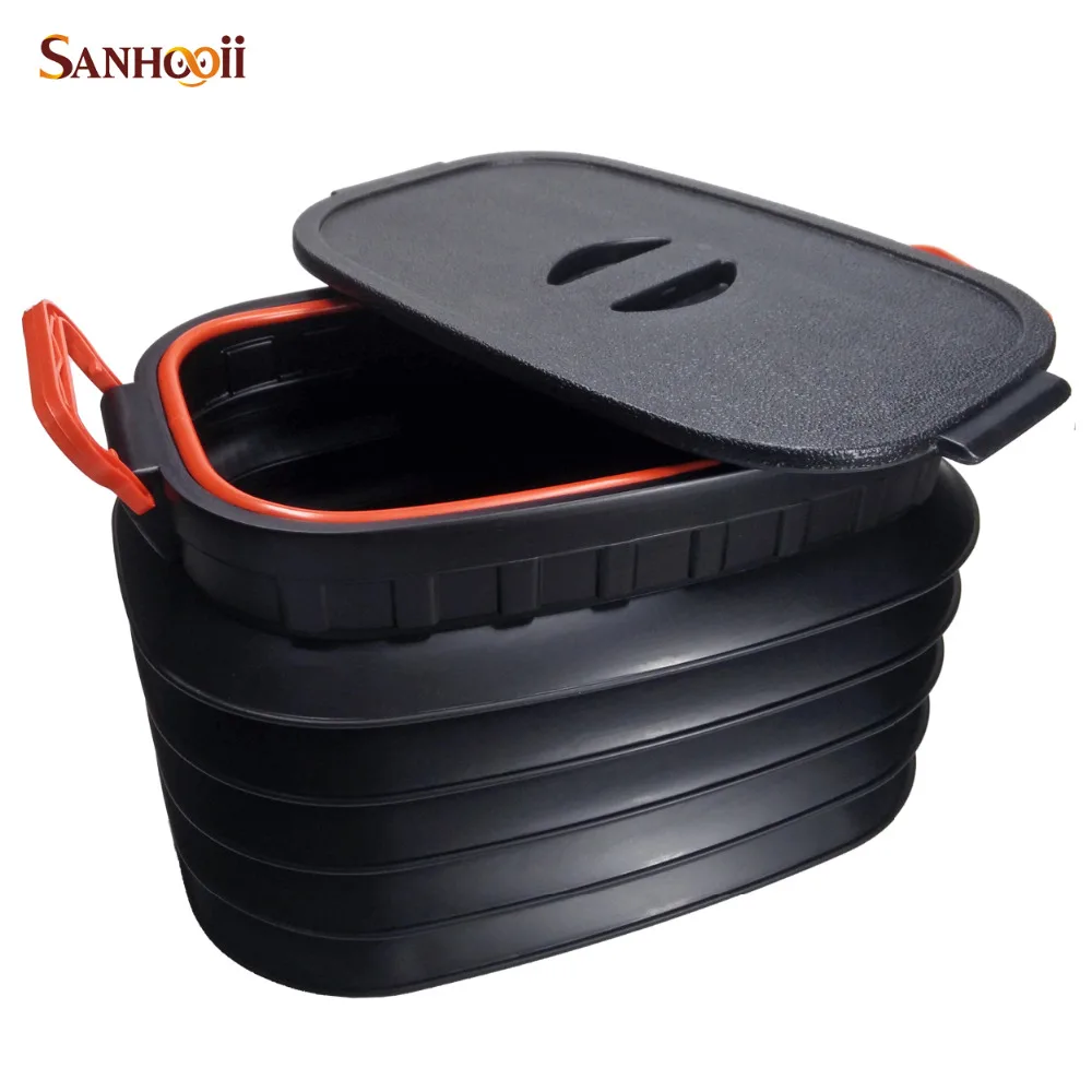 

18L Car Folding Washing Bucket Storage box Collapsible Rear Auto Trunk Boot Organizer Portable Outdoor Camping Fishing Travel