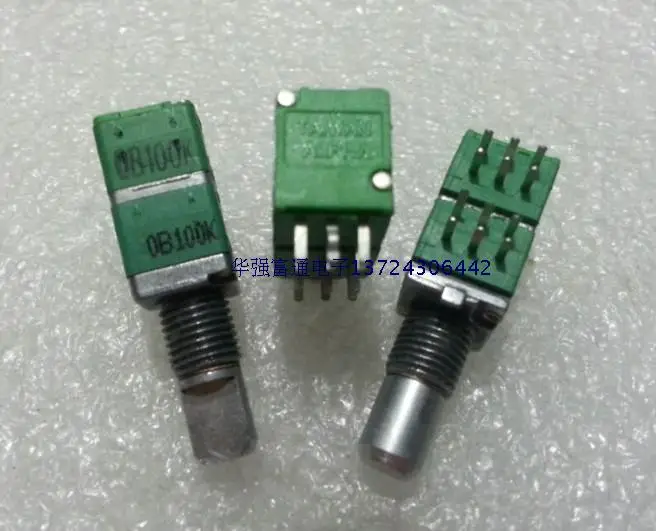Прецизионный потенциометр переключатель RD09 Quad B100K переменный резистор потенциометра переключатель 15 мм половина ручки