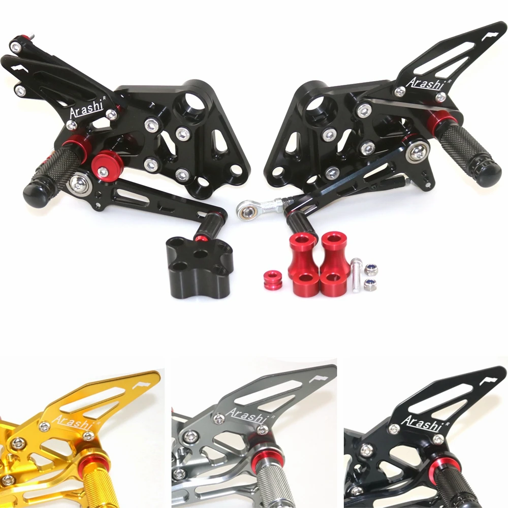 CNC Adjustable Rear Set Rearsets Footrest Foot Rest For KTM RC125 RC200 RC390 2014 2016 2017