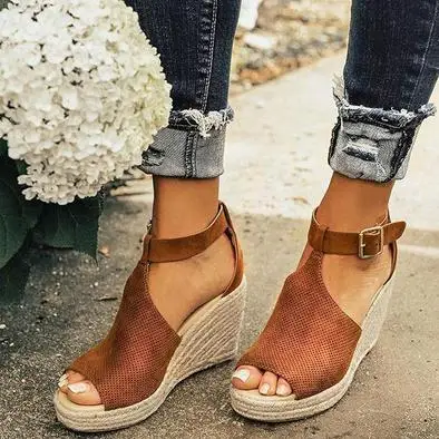 

Women's Espadrille Ankle Strap Sandals Comfortable Slippers Ladies Womens Casual Shoes Breathable Flax Hemp Canvas Pumps