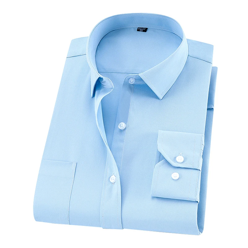 DAVYDAISY 8xl 7xl Men Shirt Long Sleeved Man Business Causal Shirts Twill White Yellow Shirt Brand Formal Shirts Soft DS275