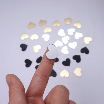 

100 pieces 2cm(0.8 in) Small Heart Sticker Wedding Decor Acrylic Mirror Sticker Kid's Room DIY Accessory Party Guest Gifts