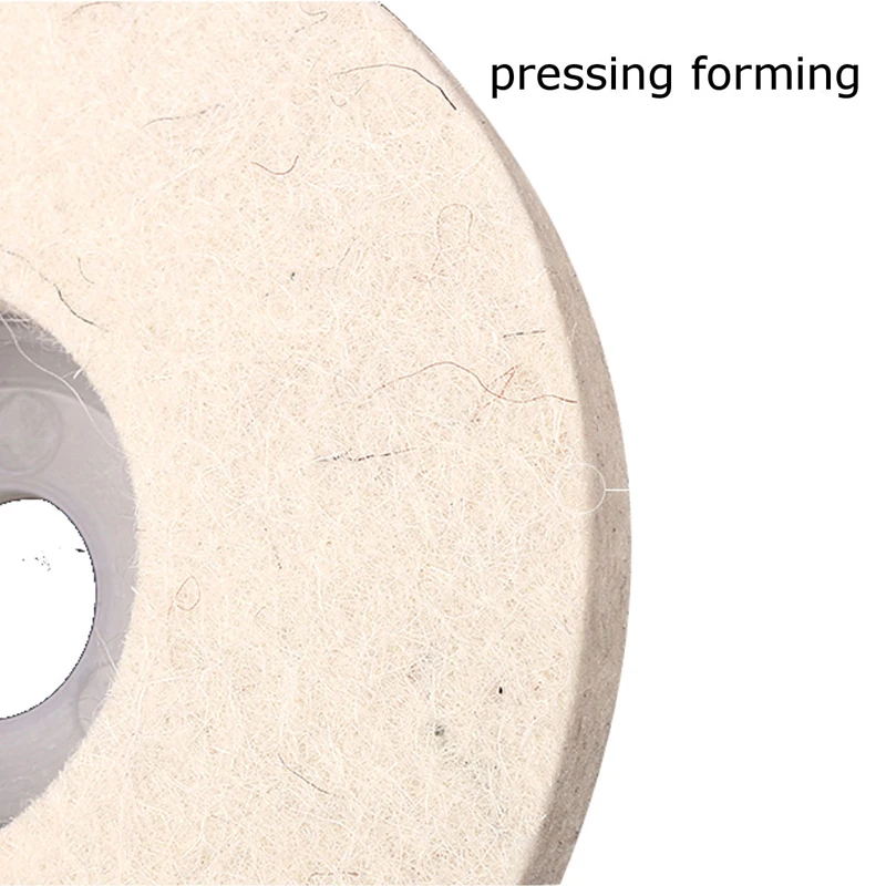 DWZ 3PCS 4'' 100mm Wool Buffing Angle Wheel Grinder Felt Polishing Disc Pad Set