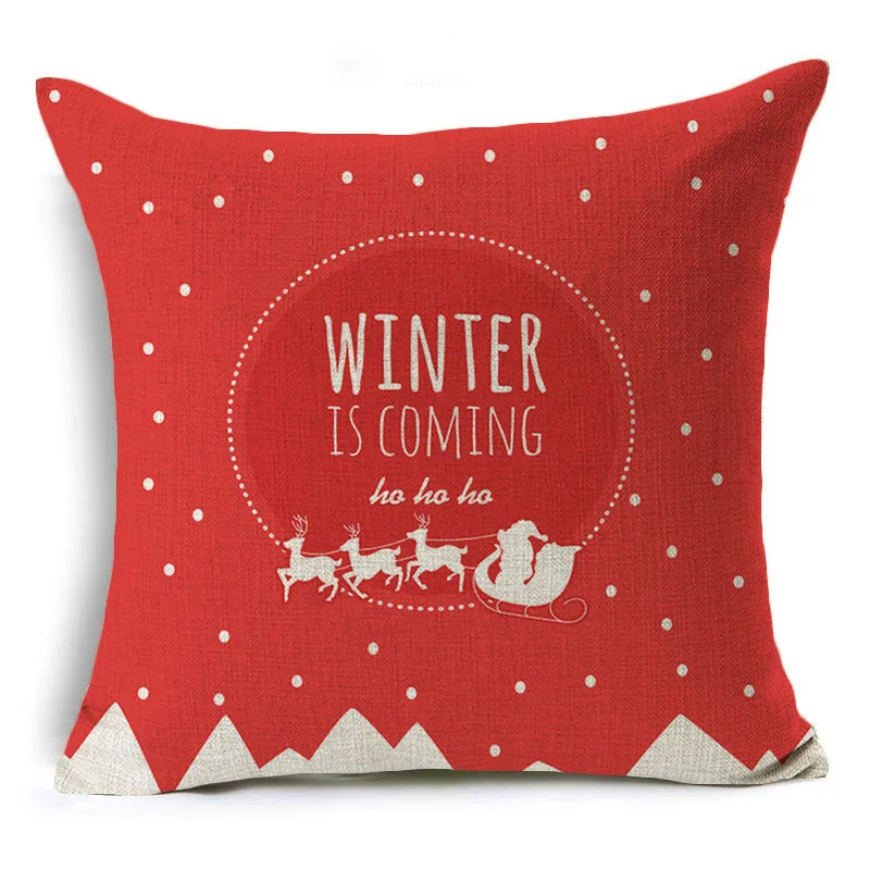 45x45 см, новогодний, рождественский подарок, чехол для подушки с рисунком лося и буквами, наволочка для дивана/автомобиля/кровати, поясная наволочка, декоративная наволочка для дома - Цвет: 16