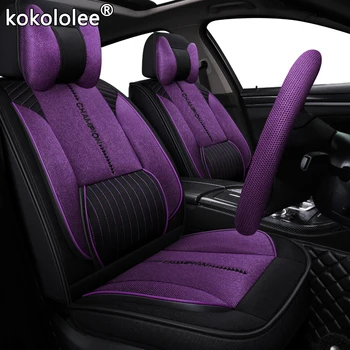 

kokololee fabric car seat cover For toyota auris camry 50 nissan almera n16 qashqai j10 teana j32 vw polo 6r auto Seat Covers