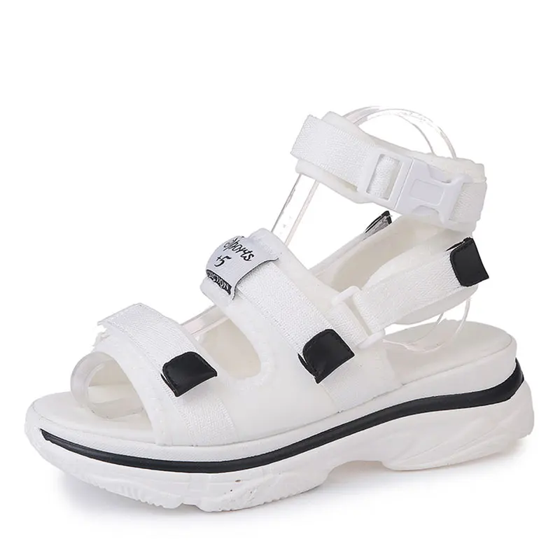 NKAVQI Women Sandals 2019 Summer High Heels Sandals Women Chunky Sandal Wedge Platform Shoes Casual Summer Sandal Slippers