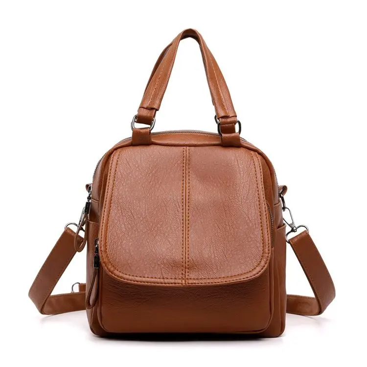 

Famous Designer Multifunction Backpacks Girls Shoulder Bag For Female Rucksack mochila mujer Brand Women Leather Backpack